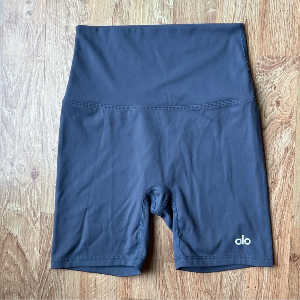 ALO Yoga Dark Gray Bike Shorts